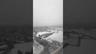 Snowy Loganair ERJ 145 Landing in Birmingham Loganair ERJ145 Snow [upl. by Assirrac]