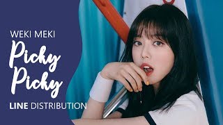 WEKI MEKI 위키미키  PICKY PICKY  Line Distribution [upl. by Aenel758]