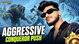 AGGRESSIVE CONQUEROR RANK PUSH DAY 1🔥 ROAD TO 100K🔥bgmishorts pubgmobile bgmilive shortsfeed [upl. by Oedama]