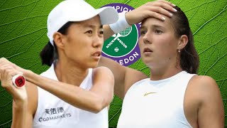 Daria Kasatkina vs Zhang Shuai  Wimbledon 2024 [upl. by Wendin]