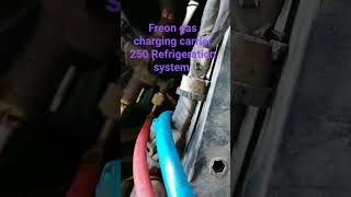 Freon gas charging carrier 250 Refrigeration system short video [upl. by Glennie]