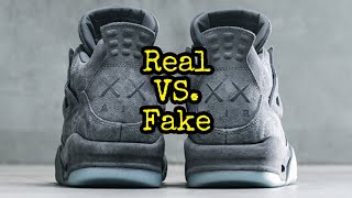 BEST Real vs Fake  Jordan 4 “Kaws” [upl. by Clair]