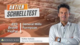 AktienSchnelltest inkl BYD Ørsted General Mills PayPal und Formycon [upl. by Sjoberg]