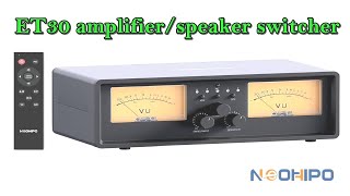 Neohipo ET30 VU Meter Amplifier Speaker Selector Unboxing and Review [upl. by Edla]