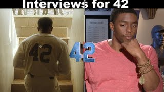 Chad Boseman Interview for Jackie Robinson Biopic quot42quot [upl. by Anaderol]