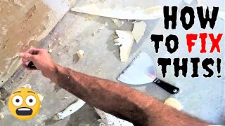 Diy Wallpaper Removal Nightmare How to Fix it Like a Drywall Pro [upl. by Hambley608]