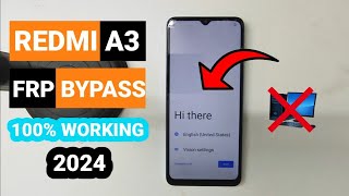 Redmi A3 Frp Bypass  Redmi A3 Android 14 Frp Bypass 2024  New Method  1000 Working Without Pc [upl. by Nancy]