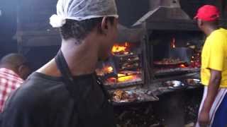 Mzolis Meat Braai Cooking Demonstration  Gugulethu Township South Africa 3 December 2013 [upl. by Reidar434]