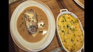 KuK189  Gefülltes Schweinefilet Kartoffelgratin mit Pfefferrahmsoße [upl. by Enihpled]