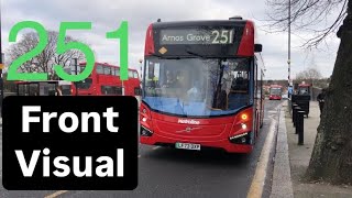 Route Visual  Metroline Route 251  Arnos Grove  Edgware Station [upl. by Romilda368]