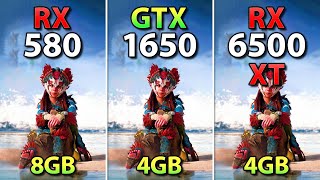 RX 580 vs GTX 1650 vs RX 6500 XT  Test in New Games  FSR 31 Frame Generation [upl. by Isidoro725]