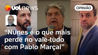 Debate em SP Pablo Marçal é francoatirador de factoides e Nunes morde a isca diz Josias [upl. by Vonny235]