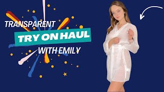 4K TRY ON HAUL Transparent Try on Haul  White Dress  With Emily😈 [upl. by Ecinwahs507]