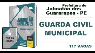 Apostila Concurso Prefeitura de Jaboatão dos Guararapes PE 2024 Guarda Civil Municipal [upl. by Kele]