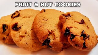 Easy amp Quick Fruit n Nut Cookies Recipe  Bakery Style  Simas Tasty Recipes [upl. by Oulman]