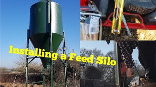 Installing a Feed Silo at the farm Feed bin grain silo [upl. by Durant217]