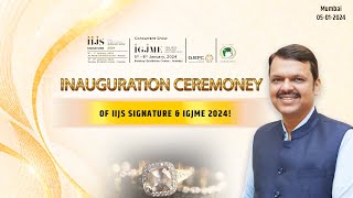 Inauguration Ceremony of IIJS Signature and IGJME 2024  Mumbai  DCM Devendra Fadnavis [upl. by Warfourd]