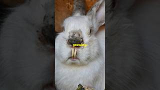 Did You Know Rabbits Teeth Never Stop Growing rabbit teeth growth funfacts [upl. by Nauqyaj]