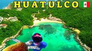 Huatulco the best beach town in Mexico wonderful bays coves and beach with clear turquoise waters [upl. by Higginbotham954]