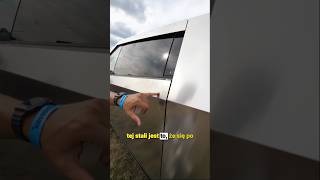 Ale Tesla CYBERTRUCK się brudzi 😬 tesla elektromobilność cybertruck danielgrzyb [upl. by Narej]