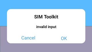 SIM Toolkit Invalid input  How to solve it [upl. by Ennagroeg]