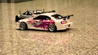 RC DRIFT Nissan Silvia S15 vs Nissan Skyline r34 [upl. by Kilmarx]