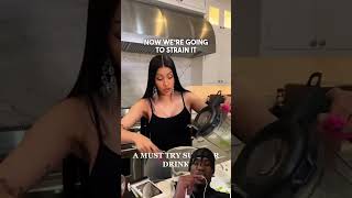 CARDI B COCKTAIL RECIPE youtubeshorts shorts recipe cocktail [upl. by Bobine634]