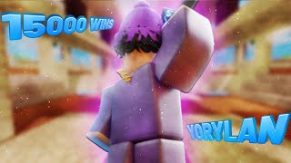 Hitting 15000 wins  Roblox BedWars [upl. by Kokoruda]