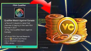 NBA 2K25 How to UNLOCK FIBA TOURNAMENT 25000 VC QUEST [upl. by Eciryt]