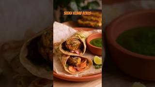 Veg Seekh Kebab Roll At Home  Tasty NoTandoor Recipe Ideas  SaltInAll Shorts [upl. by Ebert]