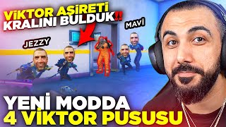 VÄ°KTOR AÅžÄ°RETÄ° KRALI JEZZY VE EKÄ°PLE YENÄ° MODDA 4 VÄ°KTOR PUSUSU EN GERGÄ°N PUSU  PUBG MOBILE [upl. by Germaine975]