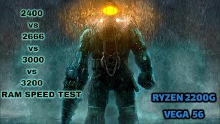 Will Ryzen 2200g provide better FPS with better RAM speed  gpu  2400 vs 2666 vs 3000 vs 3200 [upl. by Niwle]