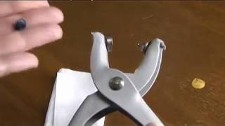 How to use a rivet machine Press button pearl fixing Cover button and eyelets [upl. by Stavros]