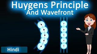 Huygens principle and Wavefront  Animated Hindi explanation Wave optics  12th class  physics [upl. by Hoseia]