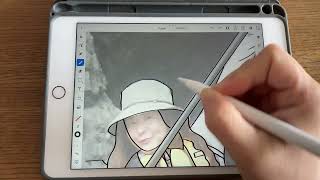 iPad版Illustrator✳︎iPad miniでカヤック思い出写真を簡単トレース [upl. by Aimerej533]