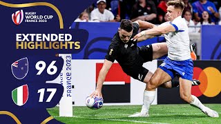 AWESOME All Blacks 14try rout  New Zealand v Italy  Rugby World Cup 2023 Extended Highlights [upl. by Gruver]