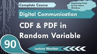 Cumulative Distribution Function CDF amp Probability Density Function PDF in Random Variable [upl. by Magel]