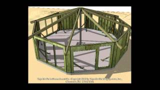 Topsider Homes Prefab Patio Home Animated House Assembly [upl. by Jeremy]