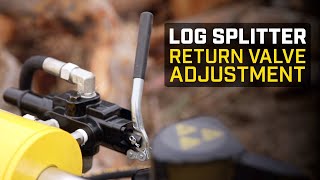 Champion Power Equipment Log Splitter Return Valve Adjustment [upl. by Diamond]