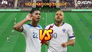 FC 24  England vs Finland  UEFA Nations League 2425 Full Match Gameplay [upl. by Atsilac918]