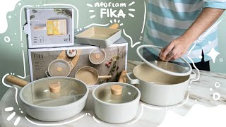 Unboxing Neoflam FIKA cookware set  Review amp Test cooking 🍳 [upl. by Nehepts]