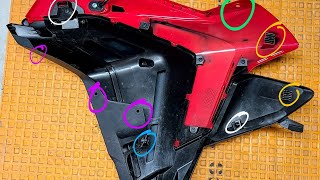 Honda NX500 Fairing Removal [upl. by Aehcsrop]