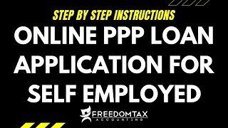 Online PPP Loan Application for Self Employed  Step by Step Instructions on How To Apply for PPP [upl. by Andee27]