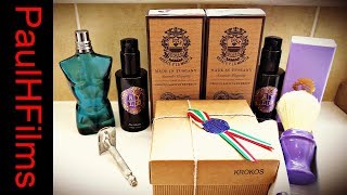 Abbate Y La Mantia quotKROKOSquot Shaving Soap  Gillette Ball End Tech [upl. by Pavla]