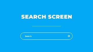 Awesome Search Screen Using HTML CSS amp JQuery [upl. by Nyrol]