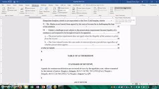 Appellate Brief Formatting for 1Ls 2 Generating a Table of Authorities [upl. by Ram]