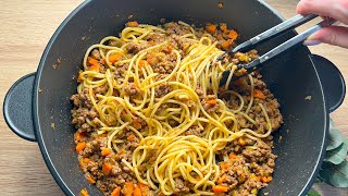 Leckere Spaghetti mit Hackfleisch❗️ Unglaublich leckeres Rezept❗️ [upl. by Assilat]