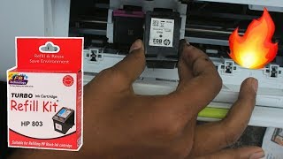 HP 803 Black Ink Cartridge Refill  Refilling Ink Black  Dekh Review HindiUrdu [upl. by Boleslaw]