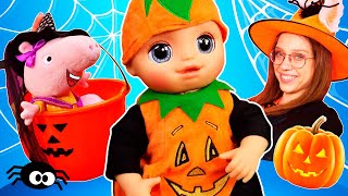 🎃Halloweenasuja ja koristeita sekä lelurattaat Baby Born nukelle ja Pipsa Possulle [upl. by Orvil334]