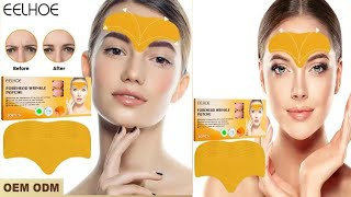 EELHOE Antiwrinkle Forehead Line Removal  Gel Patch Firming Mask Frown Lines Face Skin Care [upl. by Nirej]